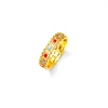 Hyacinth esmalte color flores anillos de seda moda mujer luz lujo premium calado anillos de comida 2026 nuevo live burst accesorios Item Picture
